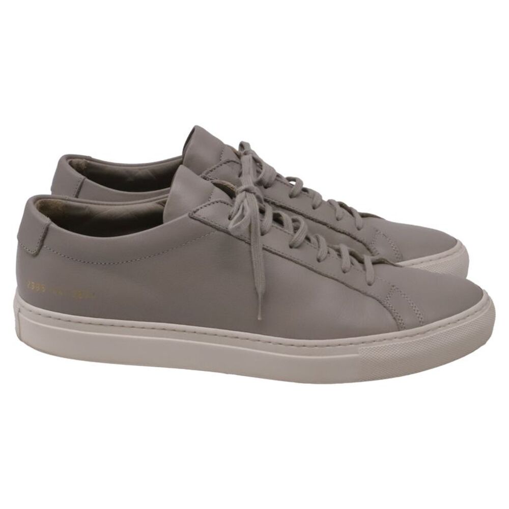 Common Projects Achilles Low-Top Sneakers in Grey Leather